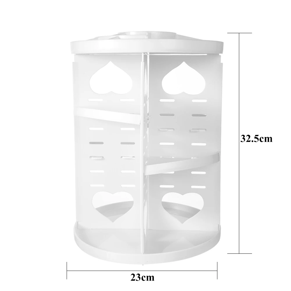 Вращающаяся на 60 ° регулируемая полка для хранения косметики и макияжа, держатель для дисплея, органайзер для макияжа, стойка, коробка для кремов, кистей, помад