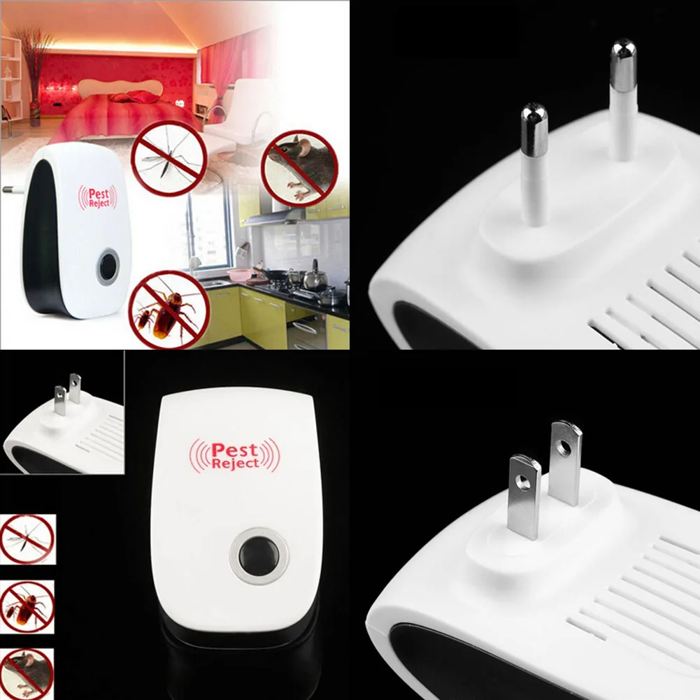 

Enhanced Version Electronic Cat Ultrasonic Anti Mosquito Insect Repeller Rat Mouse Cockroach Pest Reject Repellent EU/US Plug