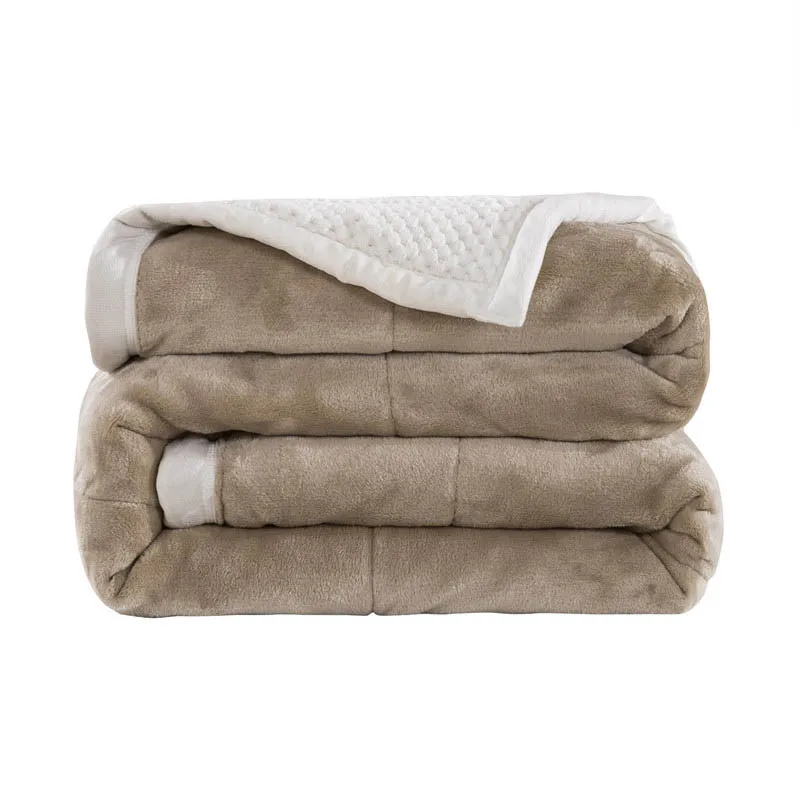 

Winter Thick Chunky Coral Fleece Blanket and Throws for Bed Weighted Blankets Comforter Home Decorative Sofa Plaid Koc Bedspread