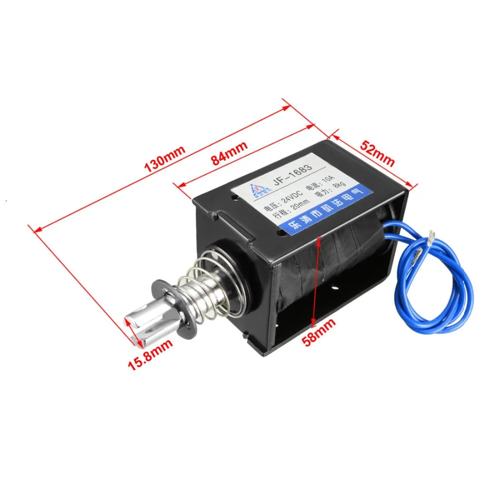 UXCELL соленоид Электромагнит постоянного тока 12 В/24 V 400mA/10A 8 кг/40N 10/20 мм тянуть Тип открытая рамка прямолинейного движения с хорошим качеством, электромагнит