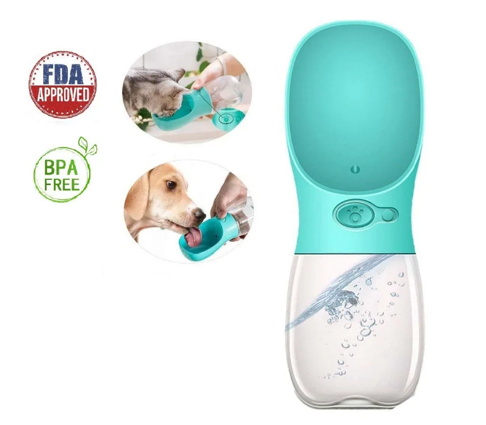 Dog Water Bottle, Portable Leak Proof Water Cup Bowl With Big Trough