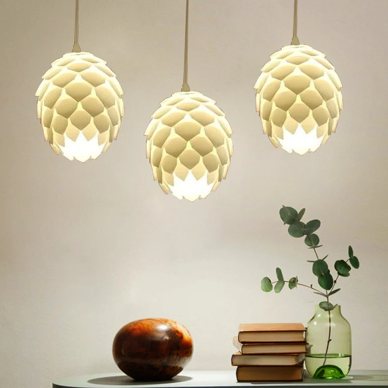 

Pinecone lamp E27 Pendant Lights White/Gold Lampshade Ceiling Decorative DIY Cord suspension hanging lamp fixtures