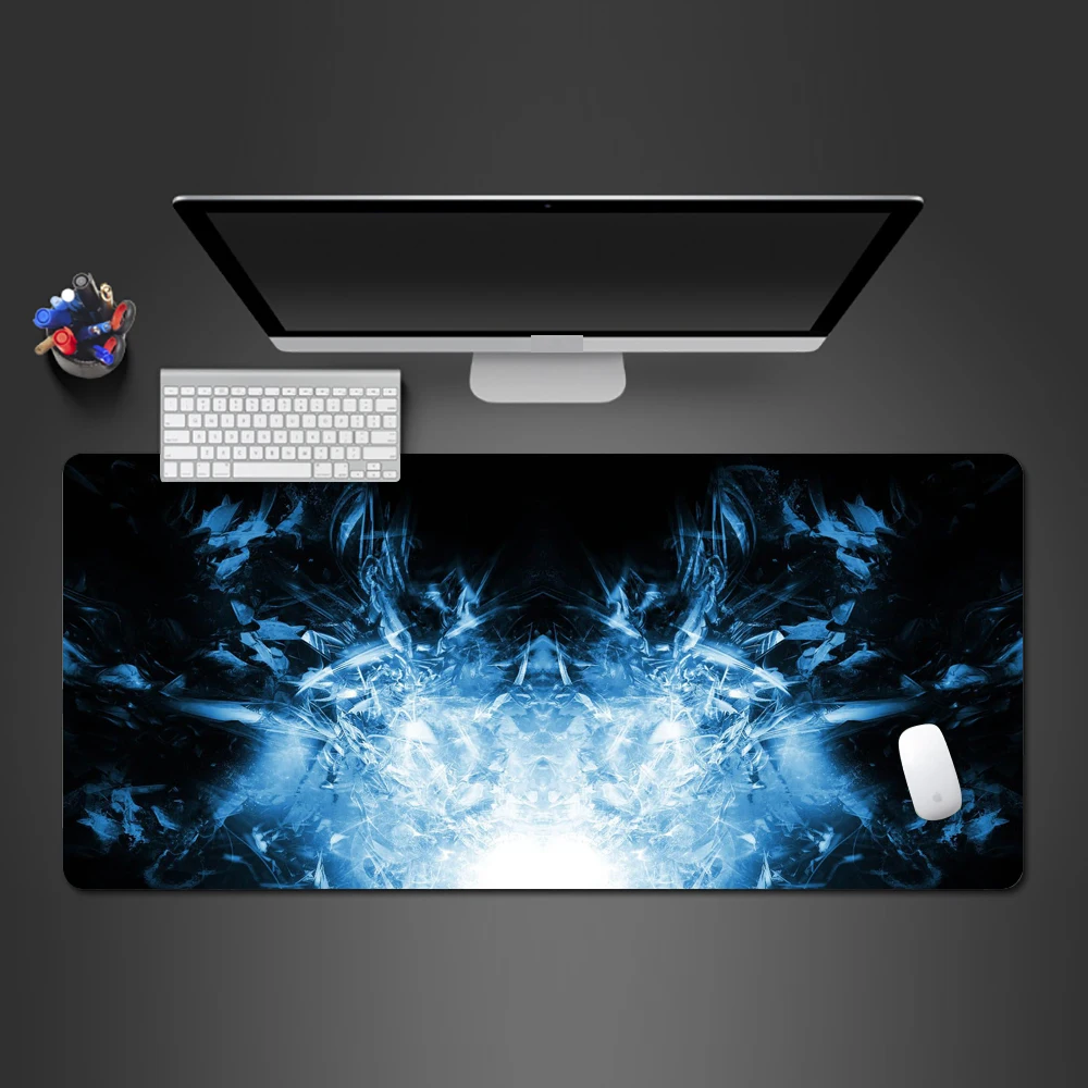 

Cool Blue Flame Mouse Pad High Quality Gamers Large Game Pads Home Computer Keyboard Mousepad To Gaming Mouse Pad Selling Gifts