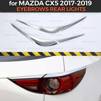 

Eyebrows case for Mazda CX 5 2017-2019 on rear lights ABS plastic chrome 4 pieces molding decoration car styling tuning