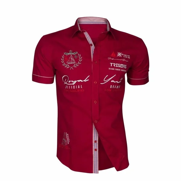 جديد زائد حجم الرجال إلكتروني الأزياء المطبوعة عارضة قصيرة الأكمام قمصان