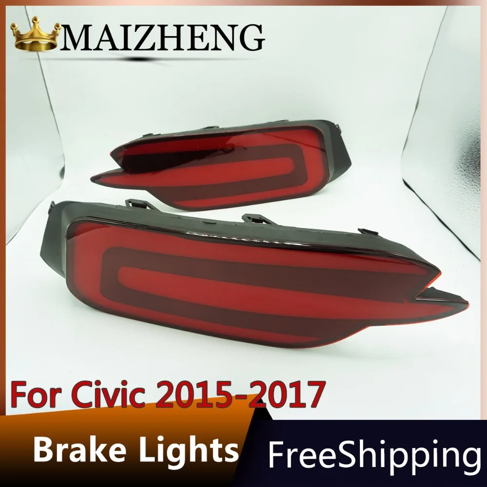 Car Styling For Honda Civic Taillights 2016 17 For Civic LED Brake Lights Tail Lamp Rear