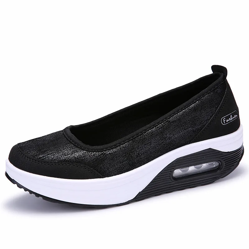 PINSEN/Женская обувь на плоской платформе; женские мокасины; zapatos mujer; Босоножки на платформе; женская обувь без застежки; повседневные Мокасины на плоской подошве - Цвет: 67 Black