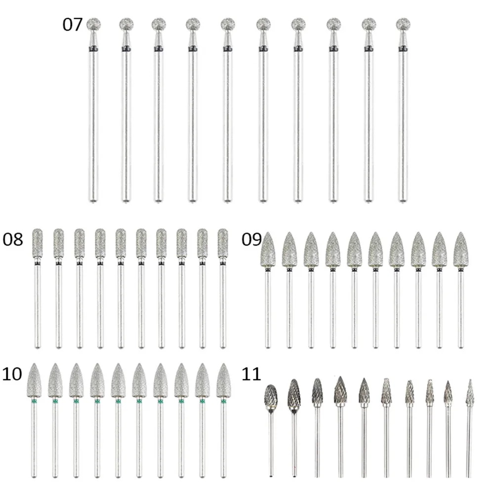 Y& W& F 10 шт. 2,35 мм хвостовик алмазный шлифовальный бор сверла наборы для стоматологического Шлифования Круглый цилиндр SC40 Стоматологическая Полировка Боры