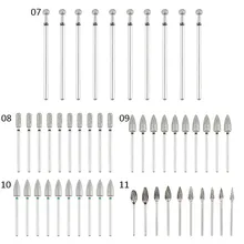 Y& W& F 10 шт. 2,35 мм хвостовик алмазный шлифовальный бор сверла наборы для стоматологического Шлифования Круглый цилиндр SC40 Стоматологическая Полировка Боры