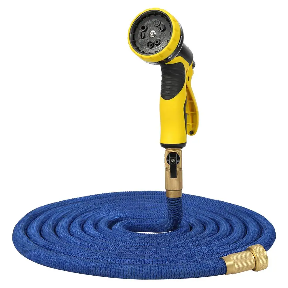 

25FT-100FT Garden Hose Expandable Magic Rubber Flexible Water Plastic Hoses Pipe Spray Gun Outdoor Garden Telescopic Water Pipe