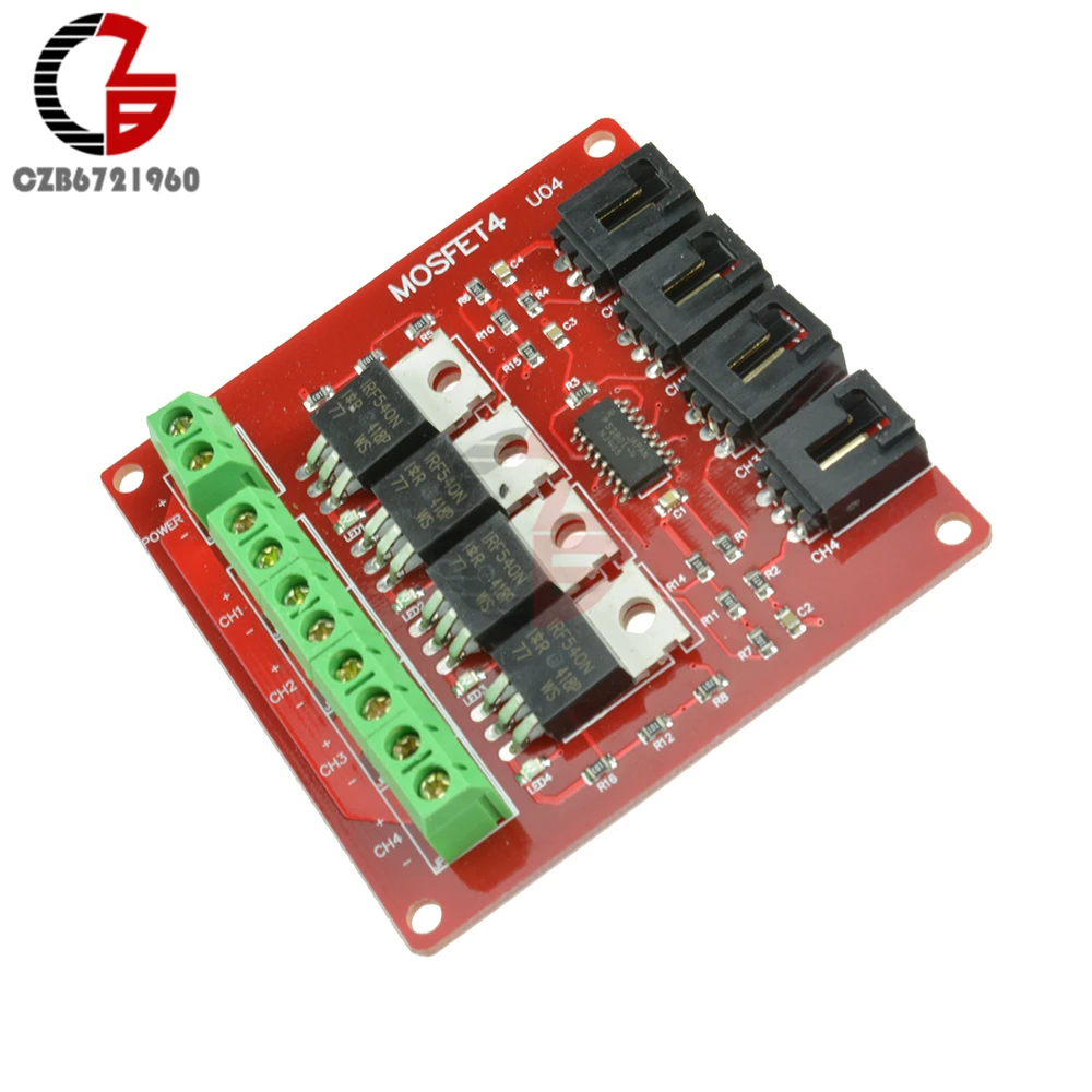 4 канала 4 трасса MOSFET Кнопка IRF540 V2.0+ MOSFET модуль переключателя для Arduino двигателя драйвер освещения диммер питания