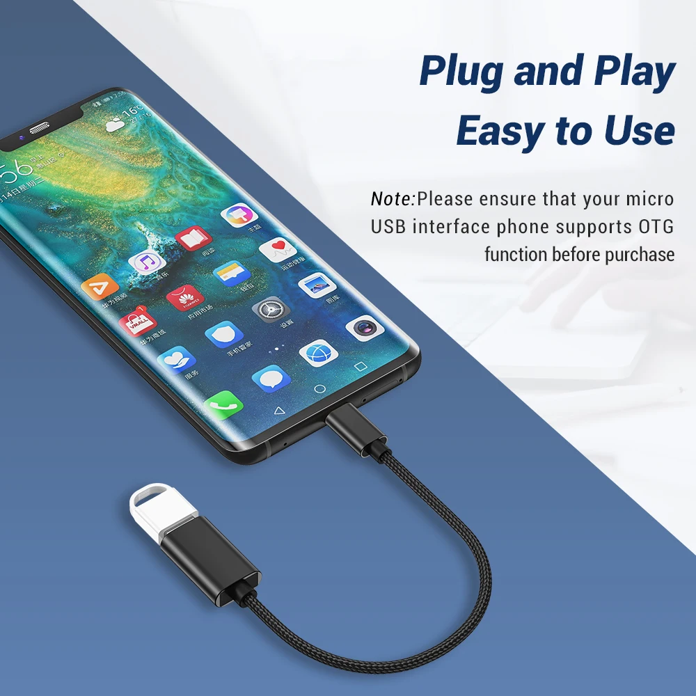 TOPK Micro USB OTG кабель адаптер для samsung Xiaomi huawei USB разъем Android USB 2,0 OTG адаптер