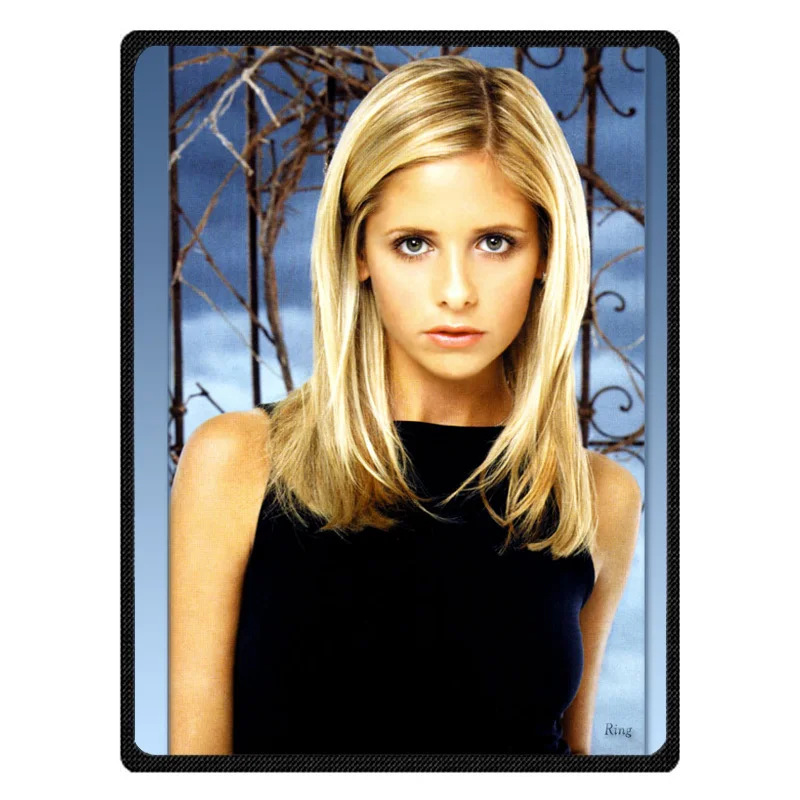 

Sarah Michelle Gellar bedspread blanket Super Soft Custom Flannel Blanket to on for the sofa/Bed/Car Portable Blankets