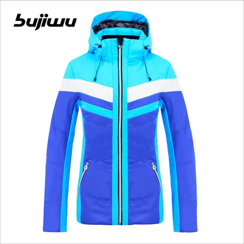Bujiwu, Женская лыжная куртка, куртка для сноуборда, ветрозащитная, водонепроницаемая, термальная, для спорта на открытом воздухе, одежда для катания на лыжах, Женское пальто для сноуборда - Цвет: Color 3
