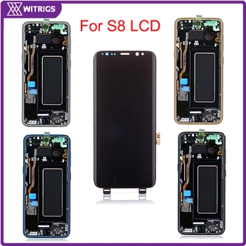 

Witrigs LCD For Sansung Galaxy S8 G950 LCD Display Touch Screen Digitizer Replacement For Samsung S8 Plus LCD With Frame
