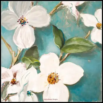 

Embroidery Counted Cross Stitch Kits Needlework - Crafts 14 ct DMC Color DIY Arts Handmade Home Decor - Blue Floral