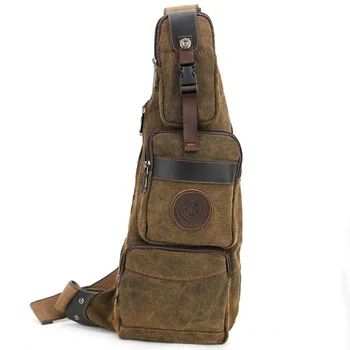 

New Men Canvas fashion Travel Riding Leisure Shoulder Cross Body Messenger Sling Back Pack Chest Casual Bag