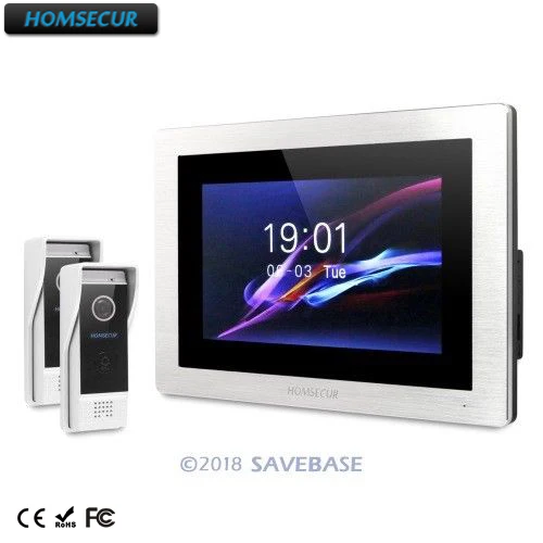 

HOMSECUR 7" Hands-free Video Door Phone Intercom System+Aluminium Alloy Camera BC031-B +BM714-S