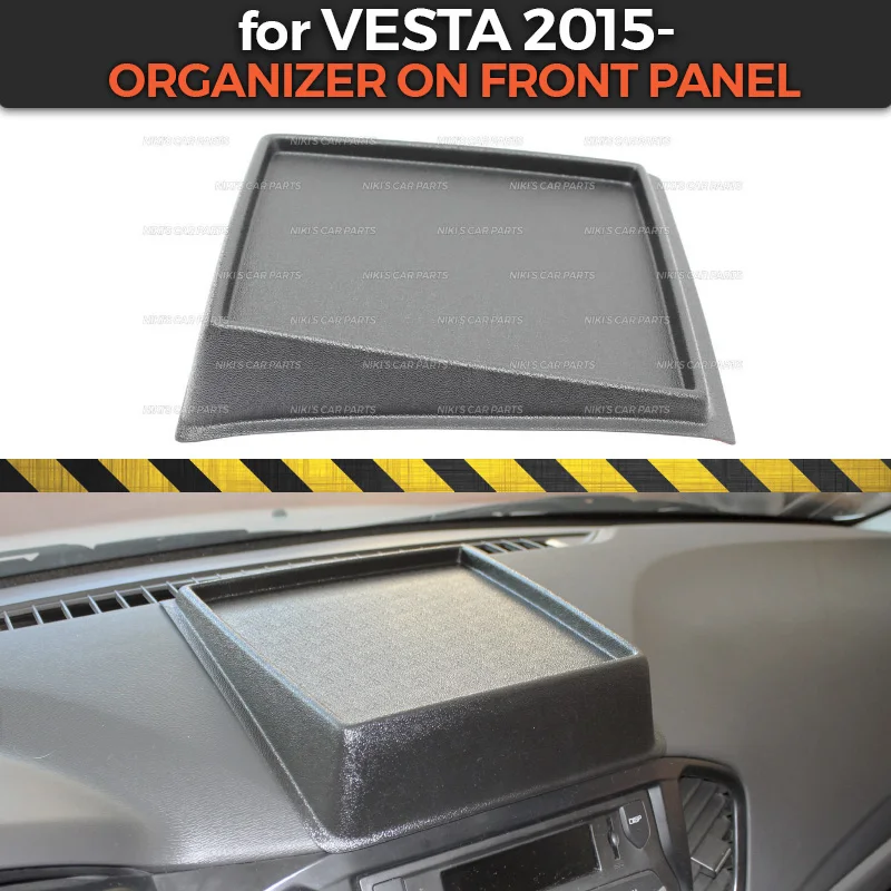 

Square organizer on front panel for Lada Vesta 2015- plastic console of ABS plastic embossed function car styling accessories