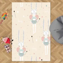 Розовый Пол серый синий кролик Феи для девочек звезды 3d принт нескользящие микрофибры Детские украшения для детской комнаты коврик детский коврик