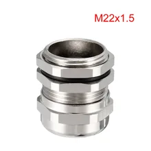 UXCELL 1 шт. M22 серебристый металлический кабельный сальник для герметизации провода латуни Никель покрытием водостойкий разъем соединения для 10 мм-13 мм(диаметр). Диапазон