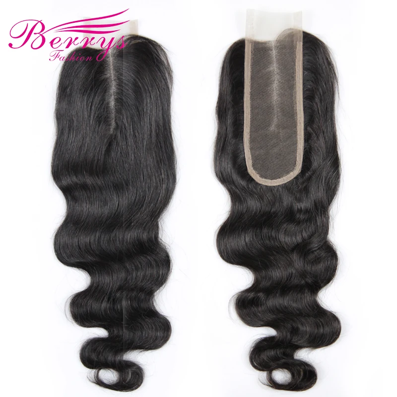 

Berrys Fashion 2x6 Lace Closure Brazilian Body Wave Virgin Hair Middle Part with Baby Hair 100% Human Hair Weaving Swiss Lace