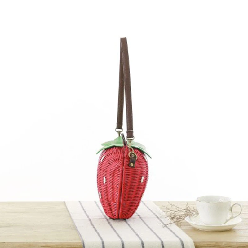Women Straw Bags Female Summer Beach Shoulder Bag Lady Strawberry Vintage Rattan Weave Handbag Handmade Portable Bolsa SS3126 (8)