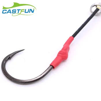 

Mustad Jigging Assist Hook 3/0 5/0 7/0 8/0 9/0 Slow Jig Hook Kevlar Line Split Ring Solid Ring Metal Jig Fishing 4Pcs/bag