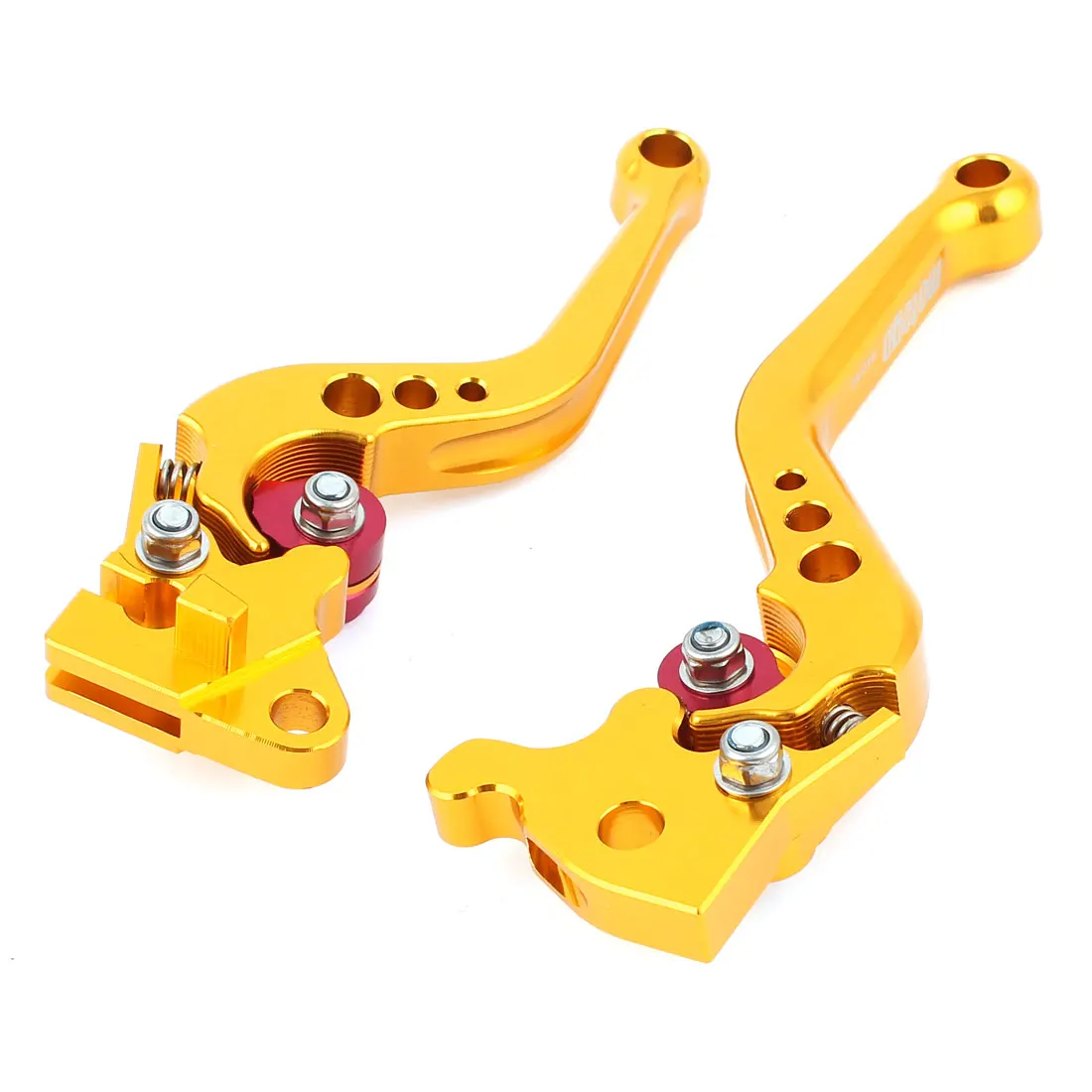 X Autohaux Motorcycle Metal Brake Clutch Handle Levers Guard Gold Tone