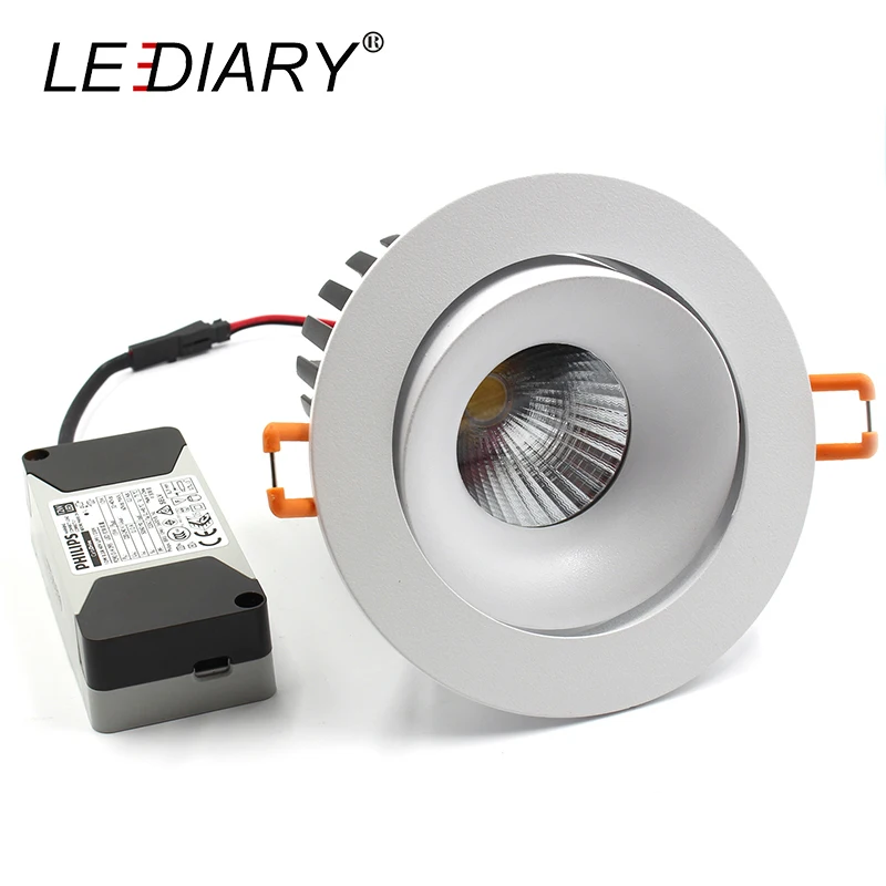 

LEDIARY Spot LED Downlights Angle Adjustable 90mm Cut Hole Recessed Ceiling Lamp For Home Fixtures 220V Driver 3000K/4000K/6000K