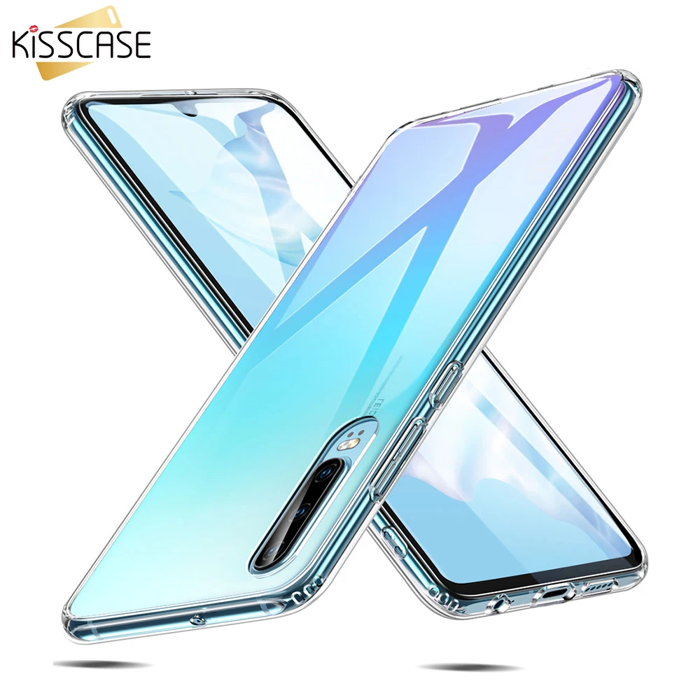 KISSCASE Luxus Gehärtetem Glas Telefon Fall Für HUAWEI P30/P30 Lite/P30 Pro Cases Fundas Transparen