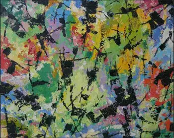 

High quality Oil painting Canvas Reproductions Riviera Winter Colour Symphony (1955) by Jock Macdonald hand painted
