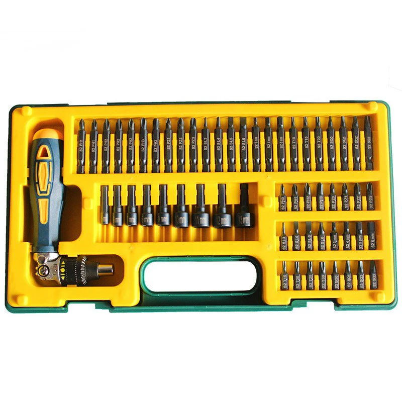 

58pcs Auto Repair Tool Kit S2 Screwdriver Sockets Harden Repair Tool Household Expenses Tool Mechanical Service