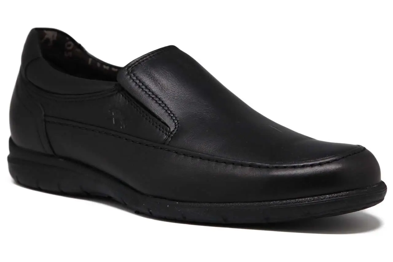Hombre Zapatos fluchos 8499 Negro Fluchos Piel marrón dxgHnwxqWA
