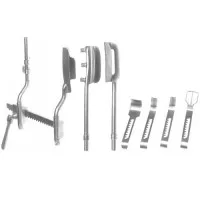 

dinkhuysen retractor and 3 micro scissors surgical instruments cardiovascular retractor scissors
