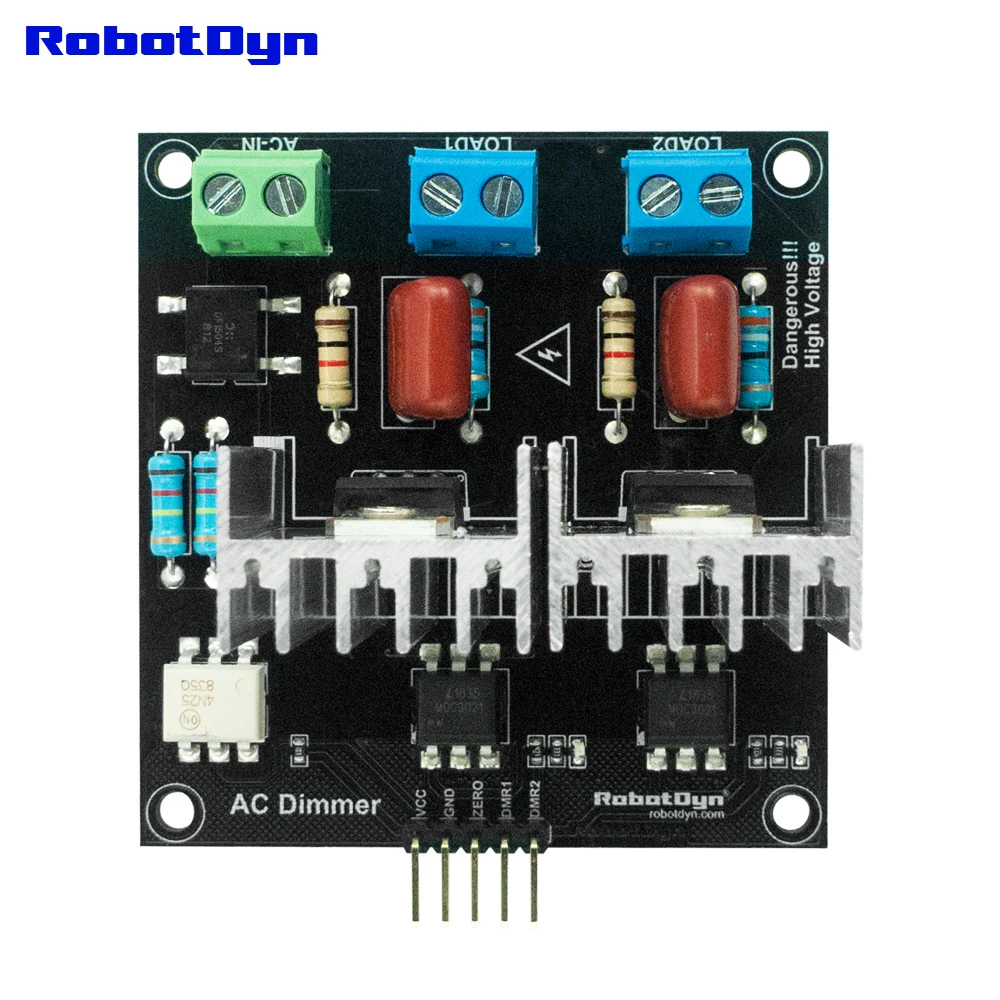 Ac Light Dimmer Controller Board 50//60hz with Heat Sink 110V-230V Compatible 50//60hz