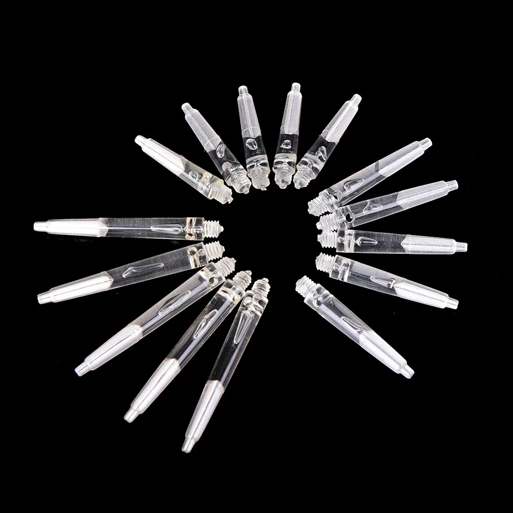 30 Pcs Transparent Crystal Color Nylon Materials Dart Shafts