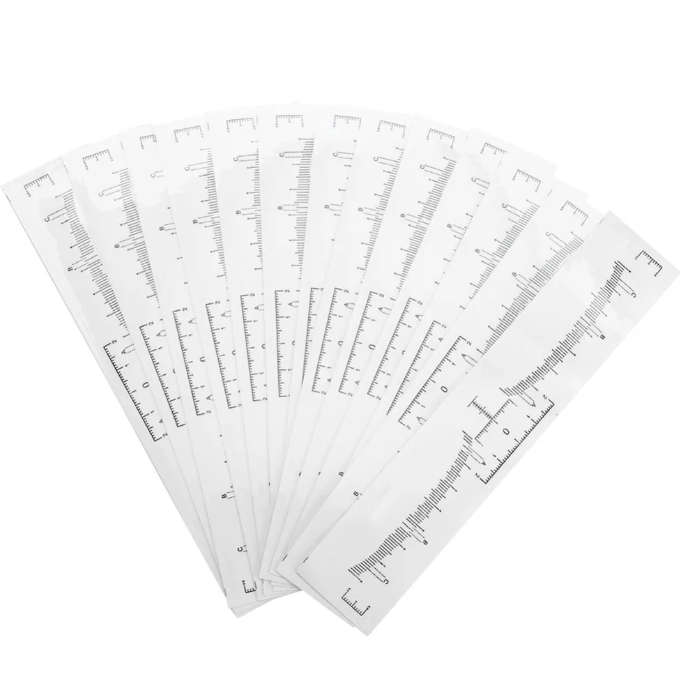 

50pcs Eyebrow Stencil Reusable Semi Permanent Makeup Microblading Measure Tattoo Ruler Tools Eyebrow Stencils