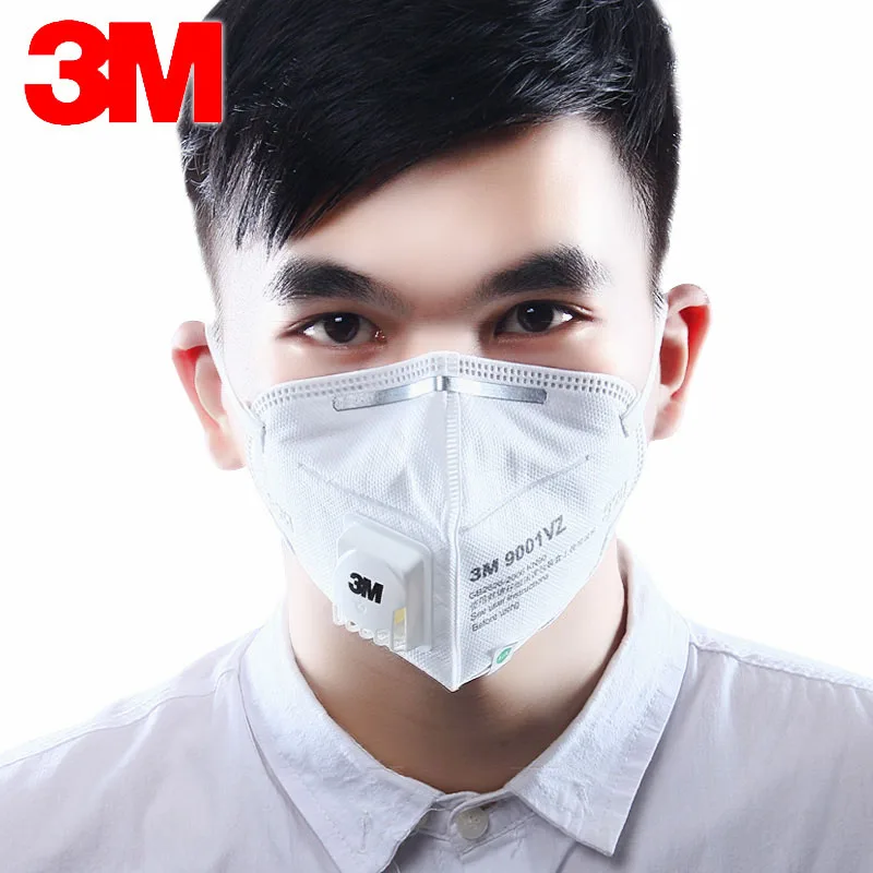 

25pcs/Lot 3M 9001VZ 9002VZ Dust Mask Folding Dust Mask Anti-pm2.5 Respirator Anti-fog Masks KN90 Safety Mask ZXH318