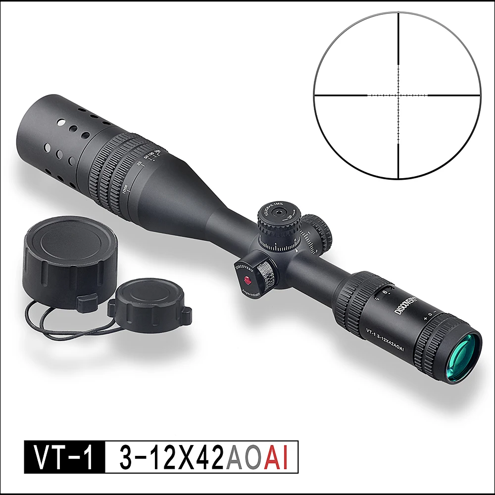 The new DISCOVERY VT-1 3-12X44AOAI angle meter optical gun sight outdoor with sunshade rifle scope The new DISCOVERY VT-1 3-12X44AOAI angle meter optical gun sight outdoor with sunshade rifle scope