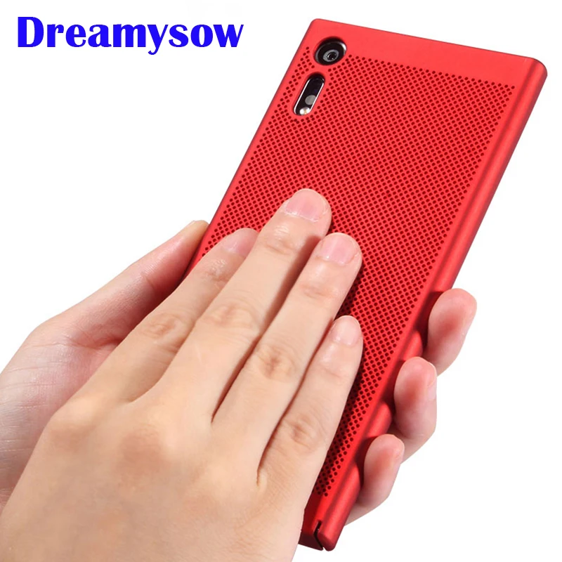 

Ultra Thin Matte PC Hard Phone Case For Sony Xperia XZ1 Compact XZ XA XA1 XP C6 Full Cover Back Heat dissipation Grid Housing
