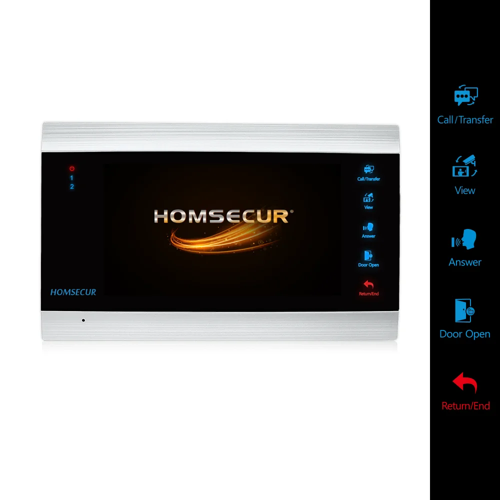 HOMSECUR " проводной AHD1.3MP видео домофон телефонный звонок Система с RFID пароль доступа, запись и снимок(BM705HD-B+ BC071HD-S