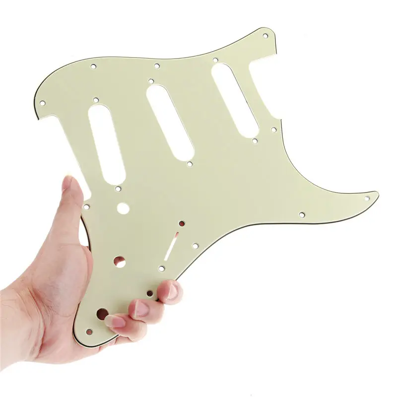 Mint Green SENRHY 3ply гитарная Накладка для США/Mex-Stratocaster Strat 3 вида цветов гитарные накладки Запчасти и аксессуары - Цвет: Mint Green