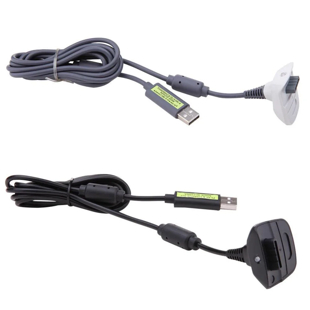 Беспроводной контроллер 1 8 м зарядный кабель черный USB для зарядки комплект Xbox 360