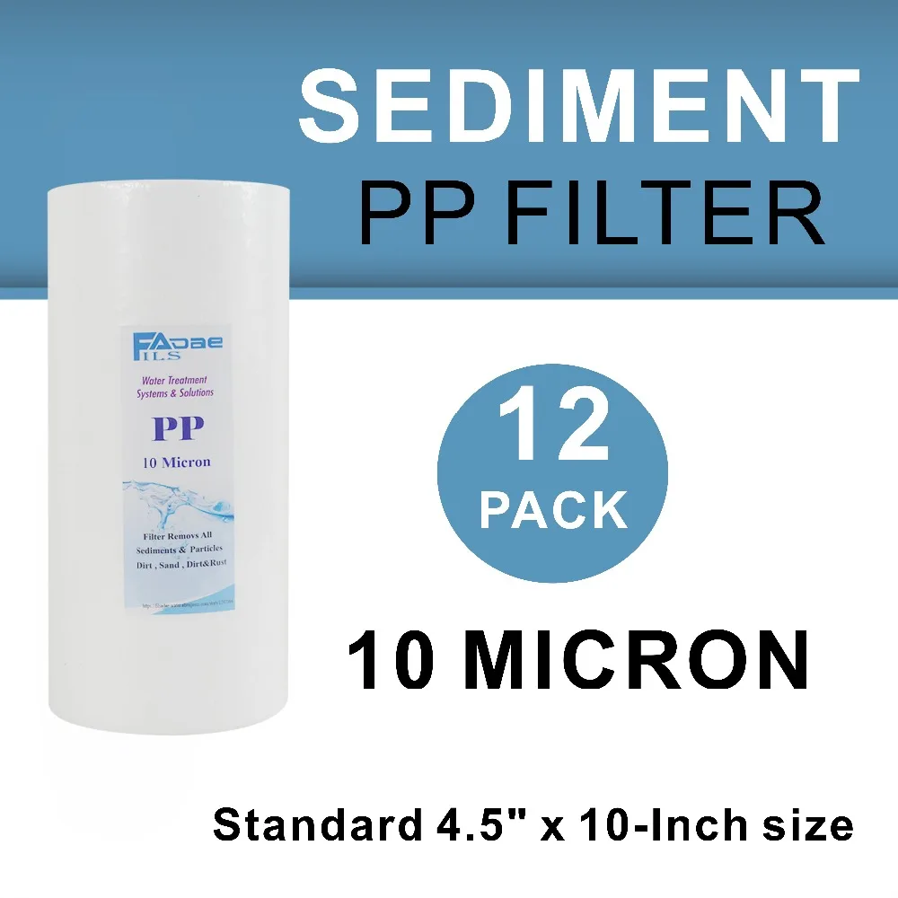 12 PACK OF 10 Micron Big Blue Sediment Water Filter Cartridges 10 X 4 