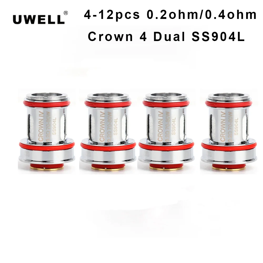 

Original Uwell Crown 4 Dual SS904L Coil Head 0.2ohm 0.4ohm Vape Atomizer Only for Uwell Crown IV Tank Electronic Cigarette