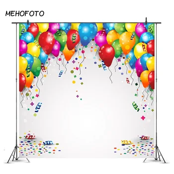 

Neoback Birthday Balloons Backdrops for Photography Family Party Decor Baby Portrait Poster Photographic Background Photo Studio