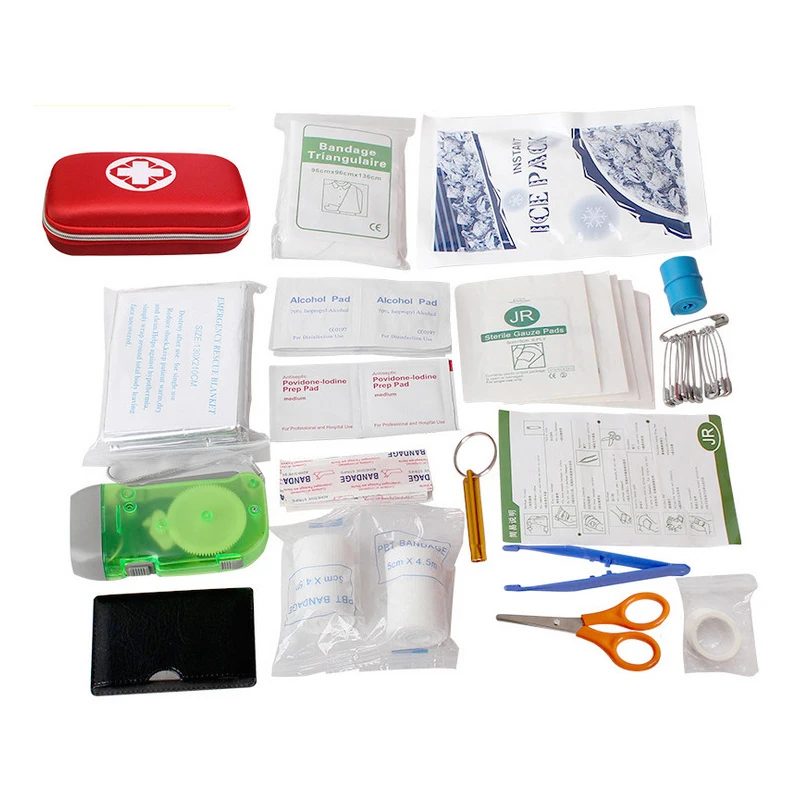 

Portable Outdoor Waterproof EVA First Aid Kit for Family or Camping Travel Emergency Medical Treatment Home Care 18 items