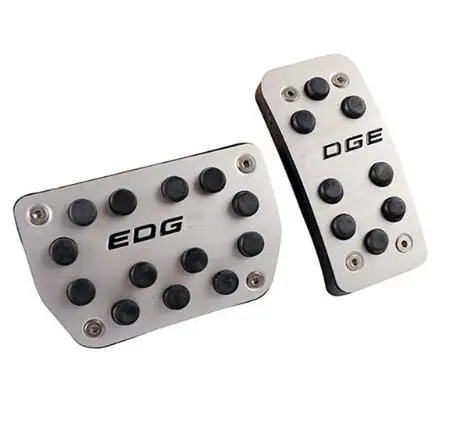 

FIT FOR FORD EDGE 2015 2016 2017 ACCESSORIES STAINLESS NON-SLIP CAR ACCELERATOR PEDAL BRAKE PEDAL COVER KIT STICKERS 2PCS
