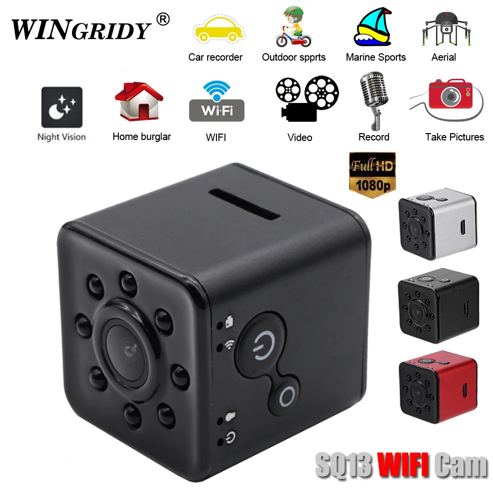 Kopen SQ13 Originele Mini Camera WiFi Cam Full HD 1080 p Sport DV Recorder 155 Nachtzicht Kleine Actie Camera Camcorder DVR pk sq12 11